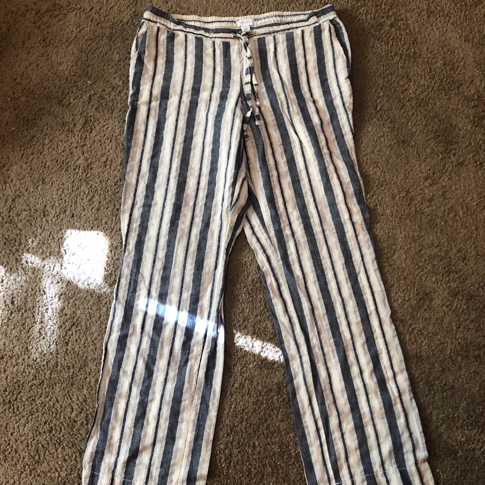 Linen Striped Pants